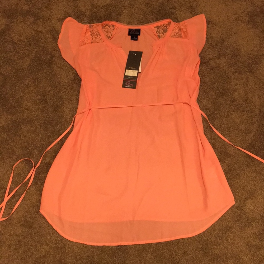 Pink maternity top